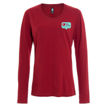 Load image into Gallery viewer, Long Sleeve Crew Neck, Womens Wear Red Canada